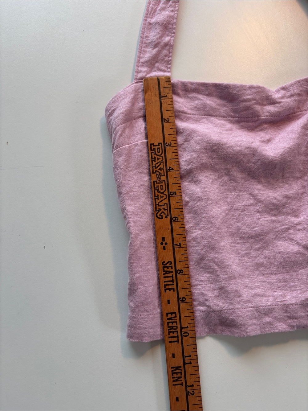 Abercrombie & Fitch Dusty Pink Linen halter top -784sku - Picture 7 of 8